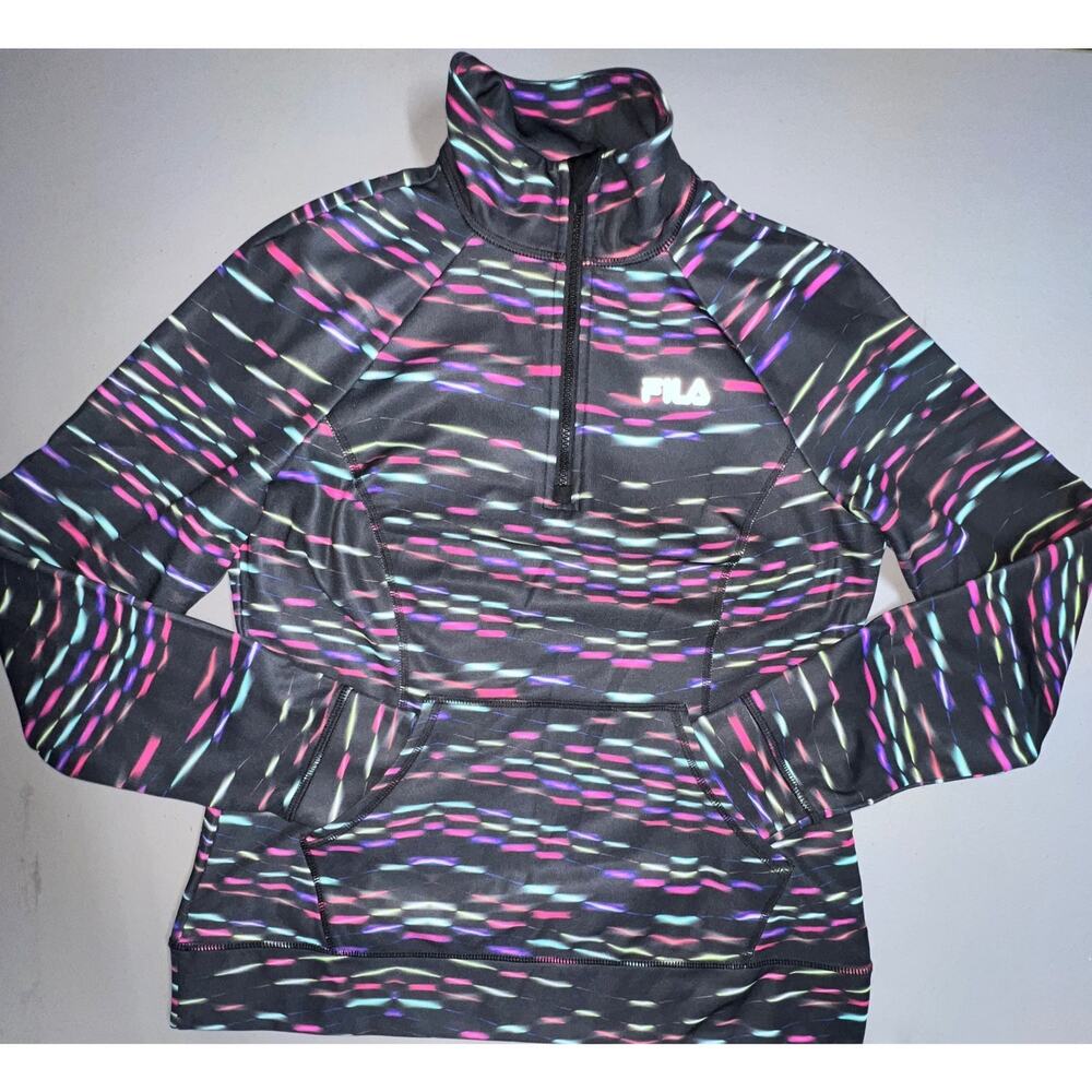 NWOT FILA Half Zip Multi-Color Sweatshirt Womens S